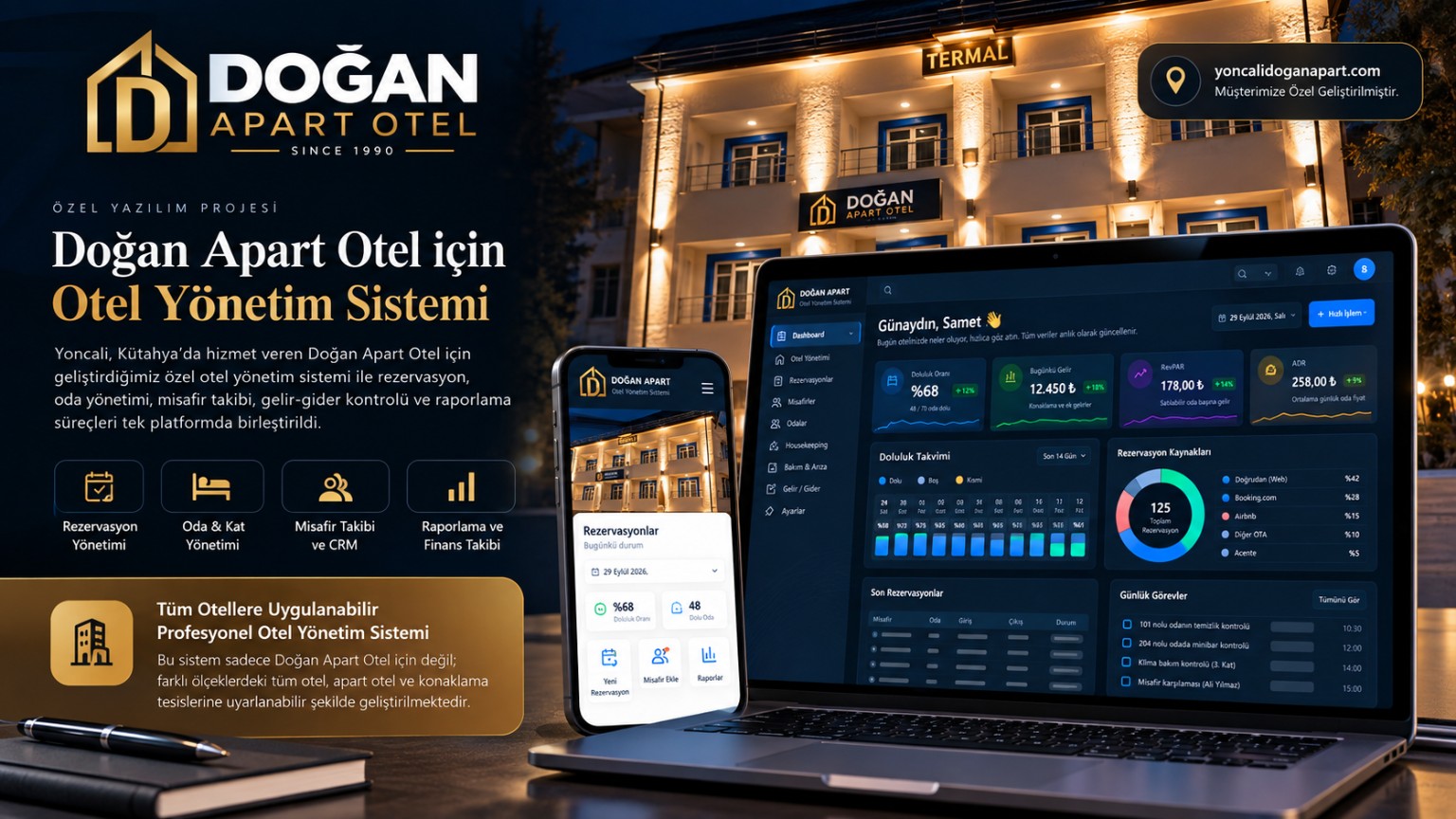 Doğan Apart Otel & PMS proje görseli